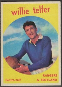 A&BC-FOOTBALL 1960 BLACK BACK-#19- RANGERS - WILLIE TELFER