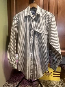 Camicia da uomo vintage anni '80 Gap autentica vestibilità garantita a righe abbottonate taglia XS - Foto 1 di 4