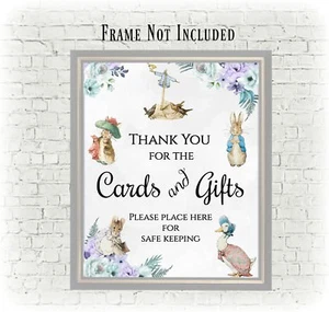 'Thank you for the Cards & Gifts' A4 Card Sign - Frame Not Included - Picture 1 of 1