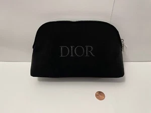 DIOR Beauty Black Velvet Cosmetic Makeup Bag Pouch