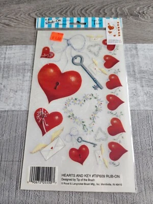 Transferencias Royal Rub-Ons - Llaves Corazones Día de San Valentín Amor RETIRADO NUEVO #47 Foto 1 de 2