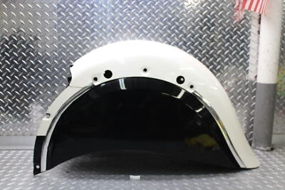 2014 INDIAN CHIEFTAIN REAR FENDER 1019209-266 BLACK WHITE - Image 1 of 4