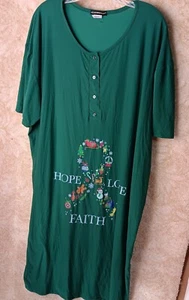 Women's Green Short Sleeve Christmas Sleep Shirt Night Gown PJ - Picture 1 of 7