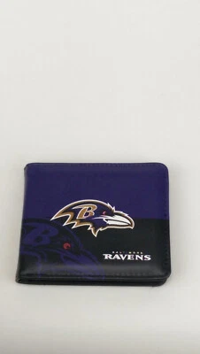Cartera plegable con licencia NFL cuero vegano a todo color Baltimore Ravens Foto 1 de 4