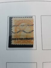 Canada stamp 1870 1 cent yellow Queen Victoria  precancelled as pictured