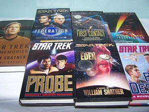 Lot of 7 Star Trek HC/DJ First Edition Book Probe, Memories, Best Destiny + More - Picture 1 of 1