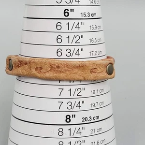 Handmade Leather Bracelet Adjustable Unisex Rustic Snap Closure Boho Jewelry Gif - Picture 1 of 8