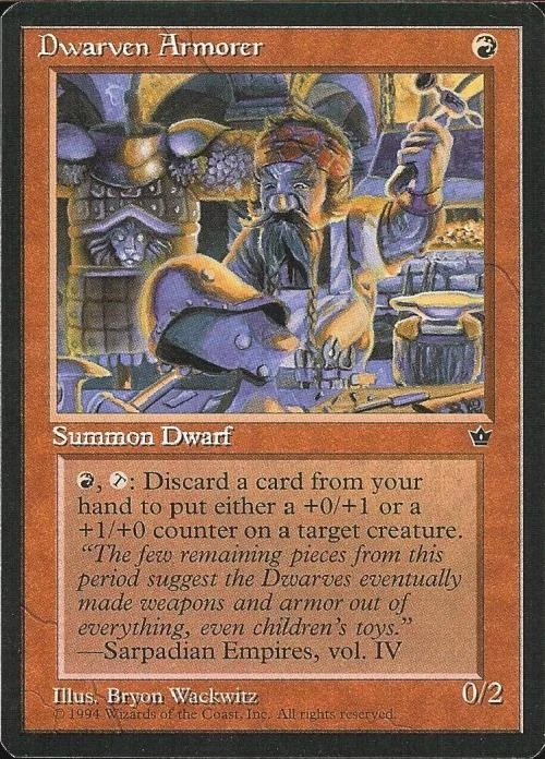 Dwarven Armorer - Light Play MTG Fallen Empires - Image 1 of 1