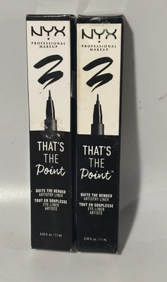 2 Pack NYX Professional That's The Point Eyeliner Quite The Bender TTPE04 Black - Image 1 of 4