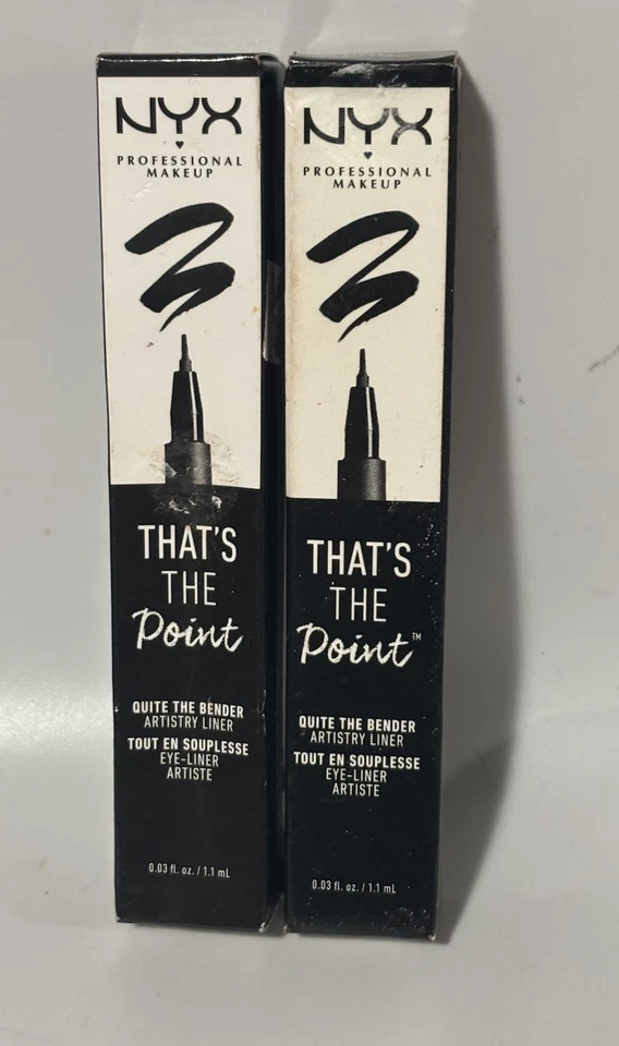 2 Pack NYX Professional That's The Point Eyeliner Quite The Bender TTPE04 Black - Image 1 of 4