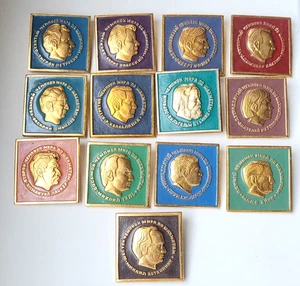Sport World Chess Champions Complete Set of 13 USSR Soviet russian badges pins - Imagen 1 de 8