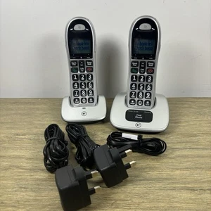 BT 4000 Big Button Twin Cordless Landline Phone Set With Nuisance Call Blocker - Zdjęcie 1 z 7
