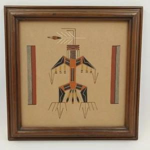 Pintura Original Thunderbird Arena por Montoya Johnson Enmarcada 16" Cuadrada - Imagen 1 de 8