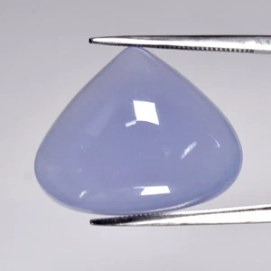 💎 21.87ct Pear Cabochon Natural Lavender Blue Chalcedony - Africa Gemstone - Picture 1 of 4