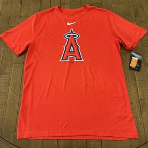 T-shirt Nike Los Angeles Angels Halo MLB rossa Dri-Fit nuova con etichette taglia uomo media - Foto 1 di 6