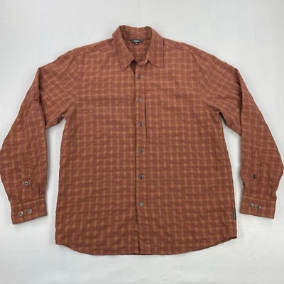 Royal Robbins Shirt Mens M Plaid Red Soft Modal Blend Long Sleeve Button Up - Image 1 of 4