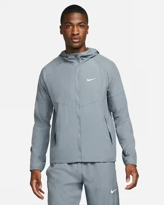 Nike Men's Repel Miler Running Jacket in Smoke Grey/Smoke Grey Size: Large - Image 1 of 4