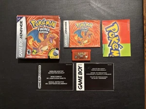 Pokemon FireRed Gameboy Advance In Box w/ Manual & Poster Authentic Tested Works - Picture 1 of 24