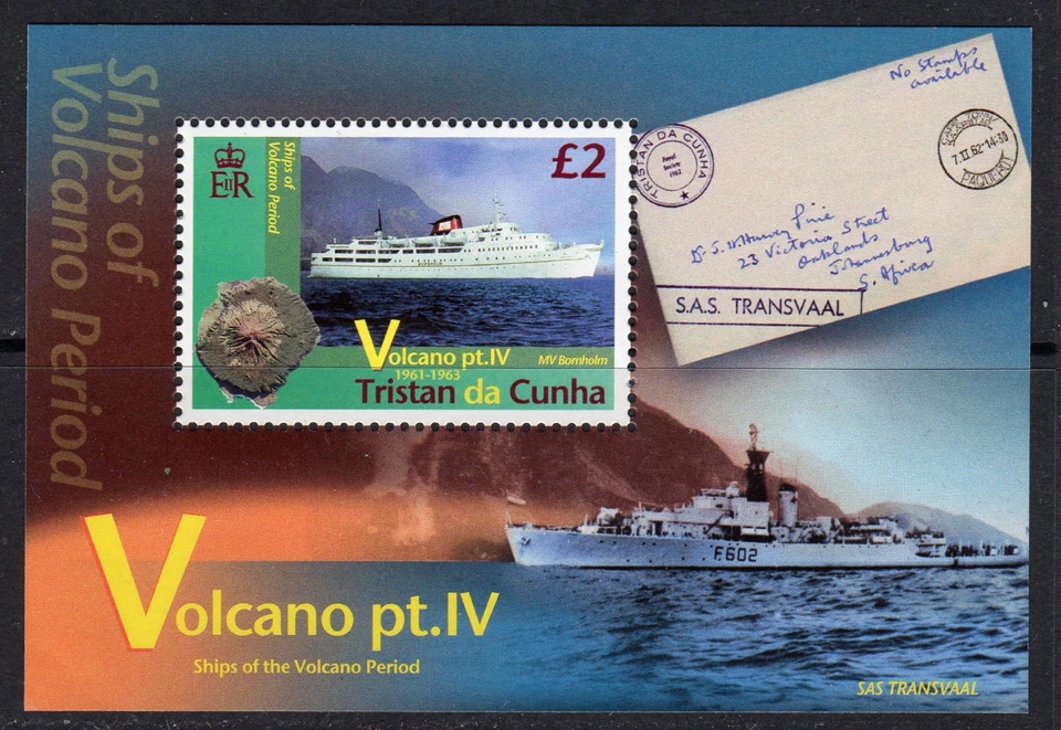 Tristan da Cunha 2013 Volcano IV MS MNH, SG 1091 - Изображение 1 из 1