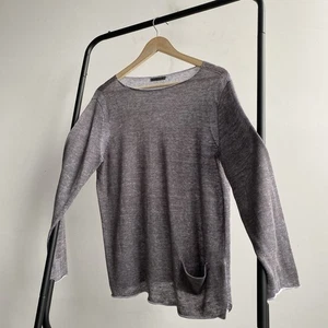OSKA Knitted Linen Women’s Gray Top Size 1 Regular  - Picture 1 of 15