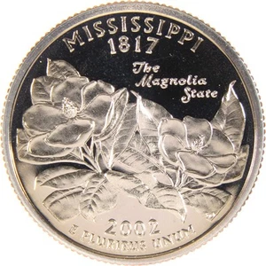 2002 S Mississippi State Quarter Clad 25c Proof Coin - Picture 1 of 4