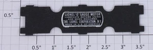 Lionel 616M-14 Fiber Plate Collector Assembly w Contact Spring & Nameplate (10) - Picture 1 of 2