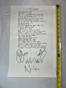 "Póster lírico autografiado firmado por la banda Travis 11x17"" - Memorabilia musical - ¡Genial!! - Imagen 1 de 5