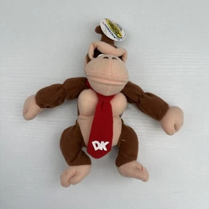 Muñeca de peluche vintage 1997 BD&A Nintendo 64 Donkey Kong Bean Bag con etiqueta - Imagen 1 de 5