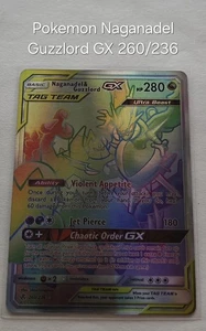 Naganadel & Guzzlord GX 260/236 - Rainbow Rare -Cosmic Eclipse Pokemon Card NM - Bild 1 von 2