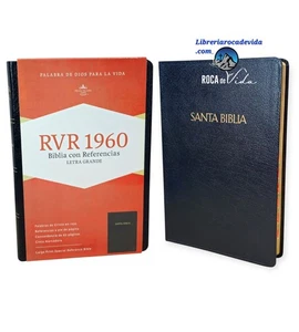 Biblia Letra Grande 11 Puntos RV1960 Edición Especial Piel Fabricada Negro Índex - Picture 1 of 6