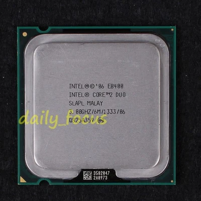 Intel Core 2 Duo Model E8400 SPAPL SLB9J 3 GHz CPU LGA 775 1333 MHz - Image 1 of 2