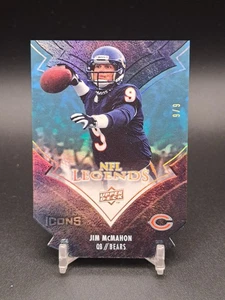 2008 Upper Deck Icons NFL Legends Blue Die Cut Jim Macmahon 9/9 jsey #ed Bears - Bild 1 von 2