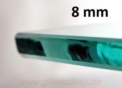 GLASLUDWIG xGlaszuschnitt 8mm extrem stabil Sicherheitsglas entschärft-WUNSCHMAß(117,0€/m²)