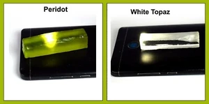 180 Karat Peridot & weißer Topas Edelstein Scheibe grobes Paar zertifiziert AD589 neuer Lagerbestand - Bild 1 von 6