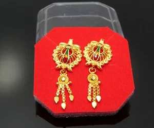 Ethnic Indian Fashion Jewelry Gold Plated Earrings Bollywood Designer Set SH 119 - Picture 1 of 3