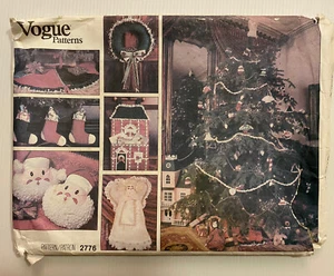 Vogue 2776 Vintage 80s Sewing Pattern Christmas Decorations & Tree Ornaments - Picture 1 of 8