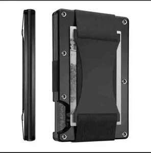 The Ridge Style Titanium Metal RFID Blocking Men's Wallet With Strap AU SELLER - Picture 1 of 6