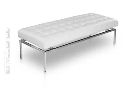 Bauhaus Banco de Cuero O Verdadero Piel Vaca Longitud 109 160 cm.H44cm - Imagen 1 de 4