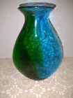Vintage Murano? Blenko? Oggetti Sommerso Vase, Ombre Blue/Green Waved Glass 