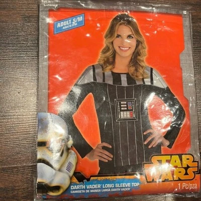 Darth Vader Disney Star Wars Adult S/M Long Sleeve Top Halloween Costume - Image 1 of 3