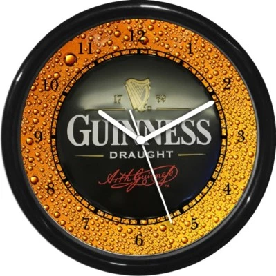 CLOCKS AND CABOODLE Guinness Beer Wall Clock Man Cave Den Rec Room