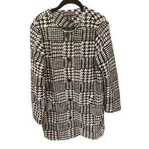 NWOT NANETTE LEPORE HOUNDSTOOTH JACKET/COAT; SIZE L - Picture 1 of 3