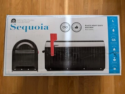 BUZONES ARQUITECTÓNICOS Sequoia Grande Resistente Acero Montaje Poste Buzón. Negro Foto 1 de 4