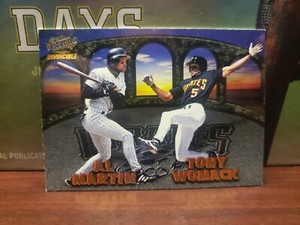 1998 Pacific Invincible Team Checklists Al Martin Tony Womack Jose Guillen #22