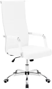 Office Desk Chair High Back Ribbed Executive Computer Chair, Adjustable Swivel R - Picture 1 of 12