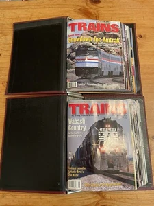 TRAINS Magazine complete 1995-1996 24 Issues in red hardcover binder Railroading - Picture 1 of 14