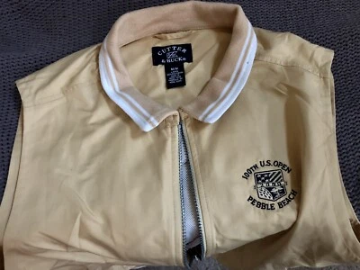 Womens Vest Golf US Open 100th Pebble Beach Almond full zip Size Medium - Image 1 of 4