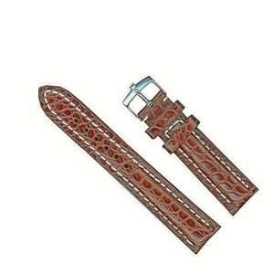 22mm GEN. MARRÓN COCODRILO MB CORREA FORRADA DE CUERO Y HEBILLA TUDOR DE ACERO GENUINO - Imagen 1 de 6