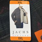 Jachs Men's Wool Blend Sherpa Lined Flannel Shirt Jacket Black XXL NWT