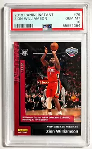 Zion Williamson 2019 Panini Instant #76 NBA Debut Pelicans Rookie PSA 10 - Picture 1 of 1